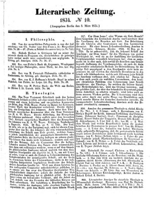 Literarische Zeitung Mittwoch 5. März 1834