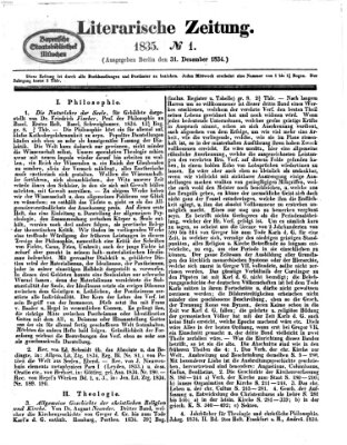 Literarische Zeitung Mittwoch 31. Dezember 1834
