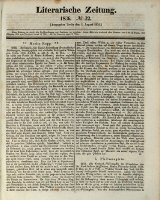 Literarische Zeitung Mittwoch 3. August 1836