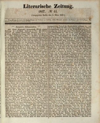 Literarische Zeitung Mittwoch 8. März 1837