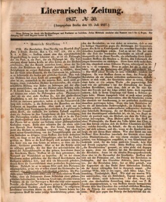 Literarische Zeitung Mittwoch 19. Juli 1837