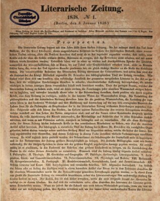 Literarische Zeitung Mittwoch 3. Januar 1838