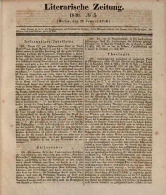 Literarische Zeitung Mittwoch 29. Januar 1840