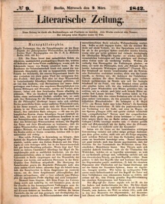 Literarische Zeitung Mittwoch 2. März 1842