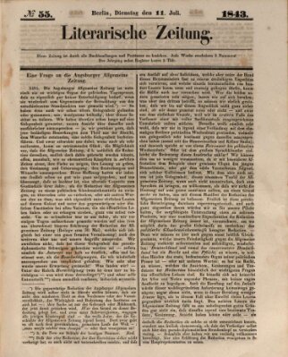 Literarische Zeitung Dienstag 11. Juli 1843