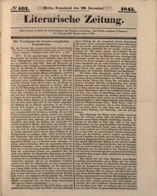Literarische Zeitung Samstag 20. Dezember 1845