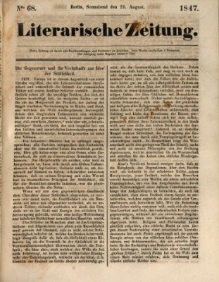 Literarische Zeitung Samstag 21. August 1847