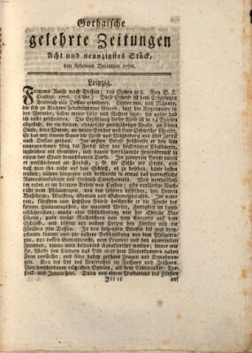 Gothaische gelehrte Zeitungen Samstag 7. Dezember 1776