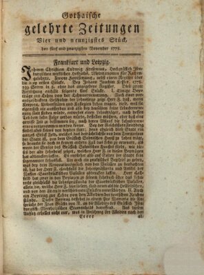 Gothaische gelehrte Zeitungen Mittwoch 25. November 1778