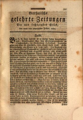 Gothaische gelehrte Zeitungen Samstag 29. Juli 1780