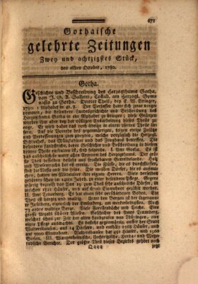 Gothaische gelehrte Zeitungen Mittwoch 11. Oktober 1780