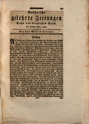 Gothaische gelehrte Zeitungen Samstag 4. Mai 1782