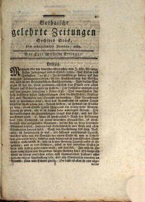 Gothaische gelehrte Zeitungen Samstag 18. Januar 1783