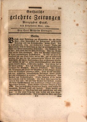 Gothaische gelehrte Zeitungen Samstag 17. Mai 1783