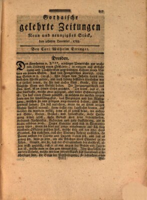 Gothaische gelehrte Zeitungen Mittwoch 10. Dezember 1783