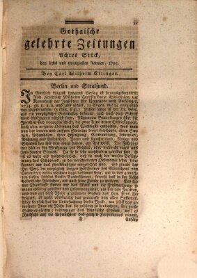 Gothaische gelehrte Zeitungen Mittwoch 26. Januar 1785