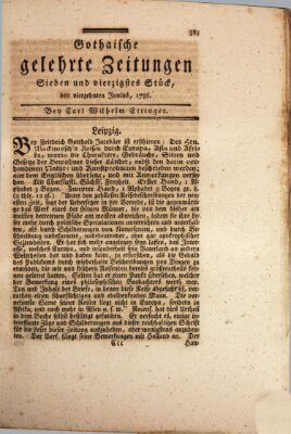 Gothaische gelehrte Zeitungen Mittwoch 14. Juni 1786