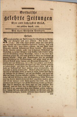Gothaische gelehrte Zeitungen Samstag 12. August 1786