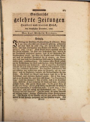Gothaische gelehrte Zeitungen Samstag 30. Dezember 1786