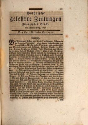 Gothaische gelehrte Zeitungen Samstag 10. März 1787