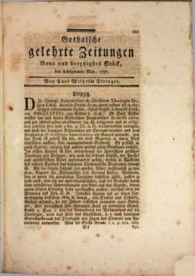 Gothaische gelehrte Zeitungen Mittwoch 16. Mai 1787