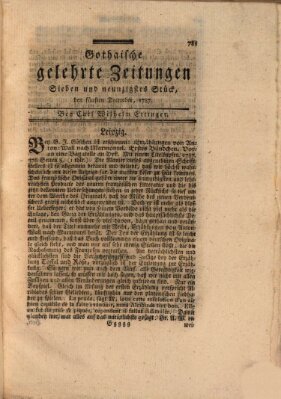 Gothaische gelehrte Zeitungen Mittwoch 5. Dezember 1787