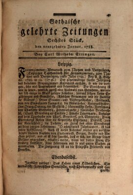 Gothaische gelehrte Zeitungen Samstag 19. Januar 1788