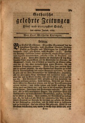 Gothaische gelehrte Zeitungen Mittwoch 4. Juni 1788