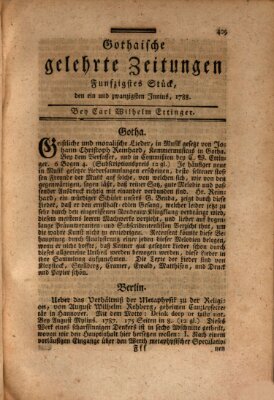 Gothaische gelehrte Zeitungen Samstag 21. Juni 1788