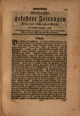 Gothaische gelehrte Zeitungen Mittwoch 6. August 1788