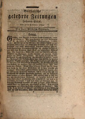 Gothaische gelehrte Zeitungen Mittwoch 4. Februar 1789