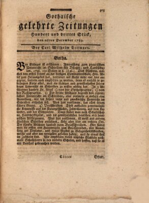 Gothaische gelehrte Zeitungen Samstag 26. Dezember 1789