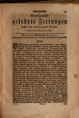 Gothaische gelehrte Zeitungen Mittwoch 21. Juli 1790