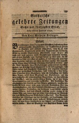 Gothaische gelehrte Zeitungen Samstag 16. Juli 1791