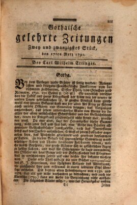 Gothaische gelehrte Zeitungen Samstag 17. März 1792