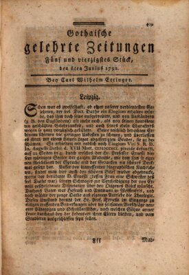 Gothaische gelehrte Zeitungen Mittwoch 6. Juni 1792