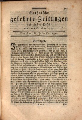 Gothaische gelehrte Zeitungen Samstag 5. Oktober 1793
