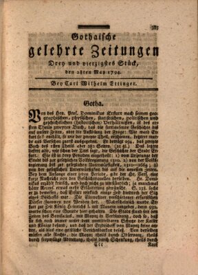 Gothaische gelehrte Zeitungen Mittwoch 28. Mai 1794