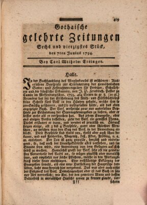 Gothaische gelehrte Zeitungen Samstag 7. Juni 1794