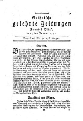 Gothaische gelehrte Zeitungen Samstag 3. Januar 1795