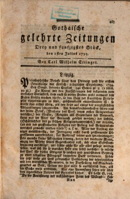 Gothaische gelehrte Zeitungen Mittwoch 1. Juli 1795