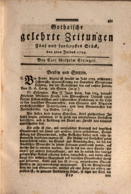 Gothaische gelehrte Zeitungen Mittwoch 8. Juli 1795