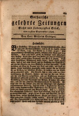 Gothaische gelehrte Zeitungen Freitag 24. Juni 1796