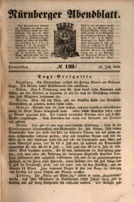 Nürnberger Abendblatt Donnerstag 18. Juli 1844