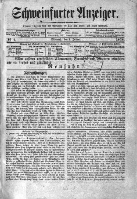 Schweinfurter Anzeiger Mittwoch 1. Januar 1868