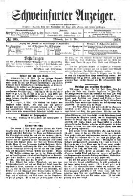 Schweinfurter Anzeiger Mittwoch 6. Mai 1868