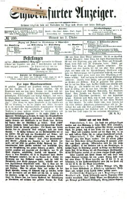 Schweinfurter Anzeiger Mittwoch 7. Oktober 1868