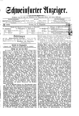 Schweinfurter Anzeiger Freitag 4. Dezember 1868