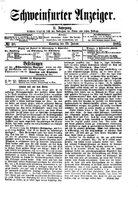 Schweinfurter Anzeiger Samstag 23. Januar 1869