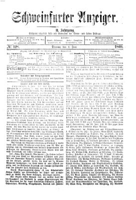 Schweinfurter Anzeiger Dienstag 1. Juni 1869